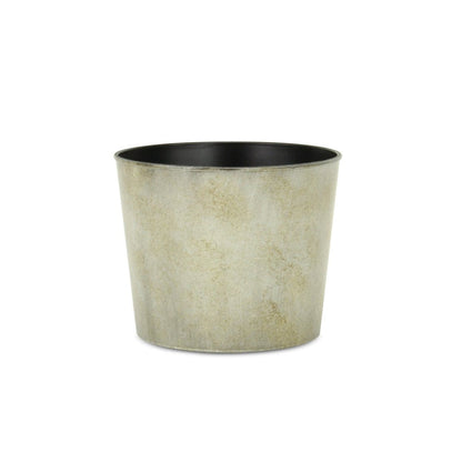 7" Gray Recycled Plastic Indoor Outdoor Round Pot Planter HomeRoots