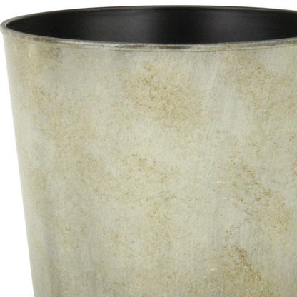7" Gray Recycled Plastic Indoor Outdoor Round Pot Planter HomeRoots