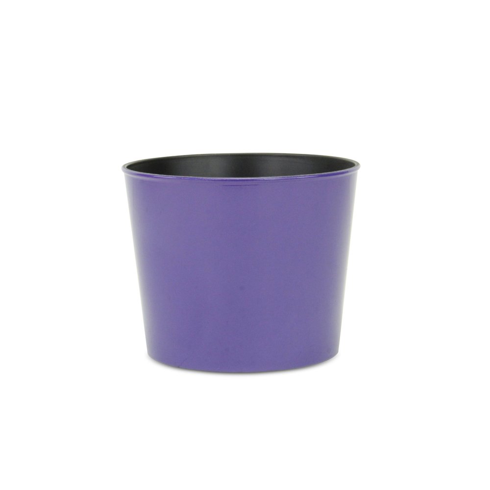 7" Navy Blue Recycled Plastic Indoor Outdoor Round Pot Planter HomeRoots