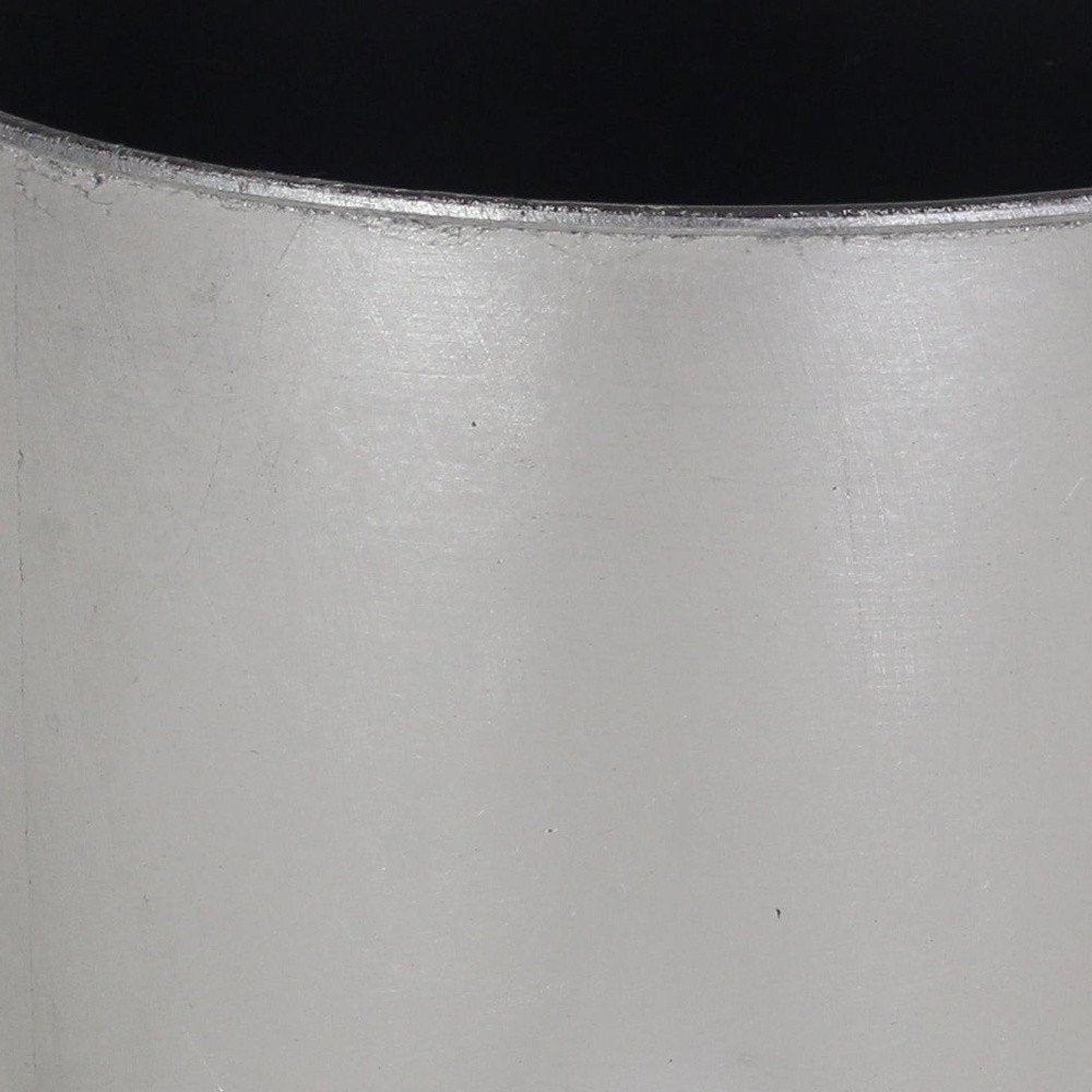 7" Silver Recycled Plastic Indoor Outdoor Round Pot Planter HomeRoots