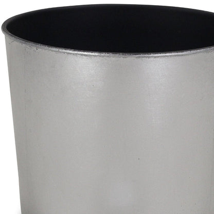 7" Silver Recycled Plastic Indoor Outdoor Round Pot Planter HomeRoots