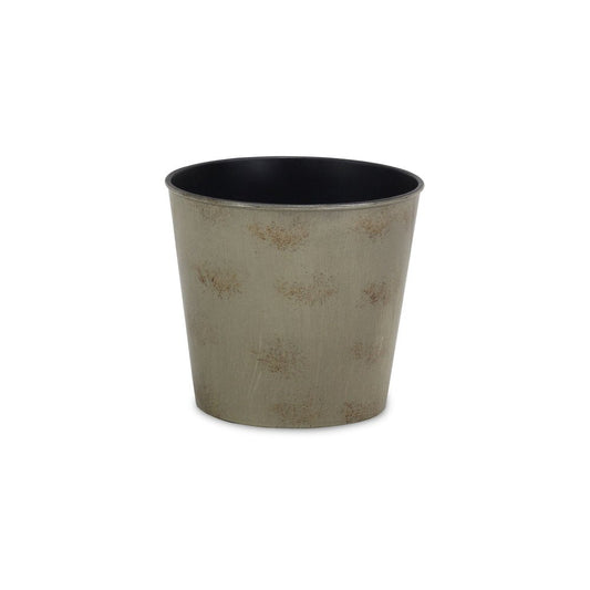 7" Gray Recycled Plastic Indoor Outdoor Round Pot Planter HomeRoots