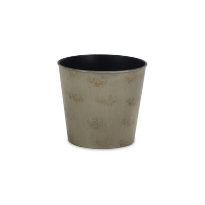7" Gray Recycled Plastic Indoor Outdoor Round Pot Planter HomeRoots