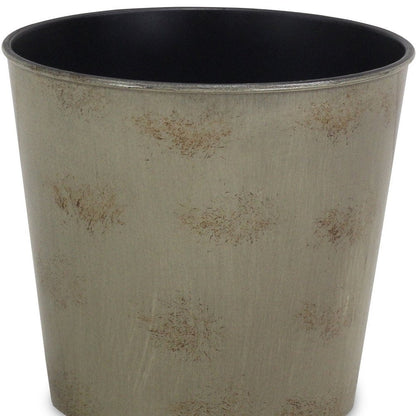 7" Gray Recycled Plastic Indoor Outdoor Round Pot Planter HomeRoots