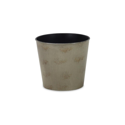 7" Gray Recycled Plastic Indoor Outdoor Round Pot Planter HomeRoots