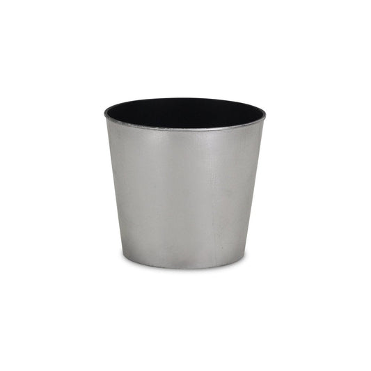 7" Silver Recycled Plastic Indoor Outdoor Round Pot Planter HomeRoots