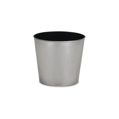 7" Silver Recycled Plastic Indoor Outdoor Round Pot Planter HomeRoots