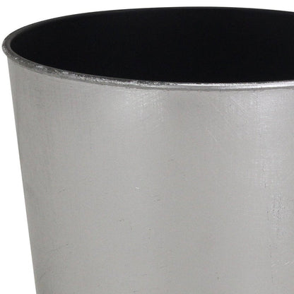 7" Silver Recycled Plastic Indoor Outdoor Round Pot Planter HomeRoots