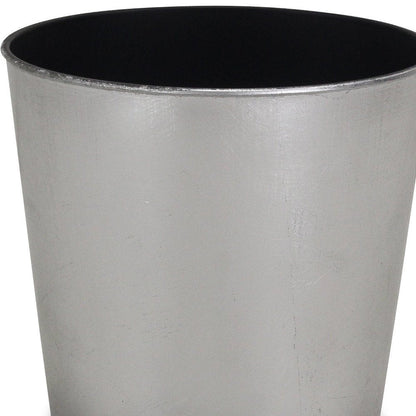 7" Silver Recycled Plastic Indoor Outdoor Round Pot Planter HomeRoots