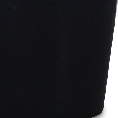 6" Black Recycled Plastic Indoor Outdoor Round Pot Planter HomeRoots