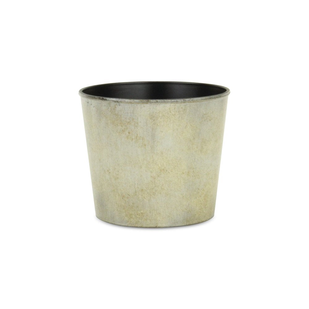 6" Gray Recycled Plastic Indoor Outdoor Round Pot Planter HomeRoots