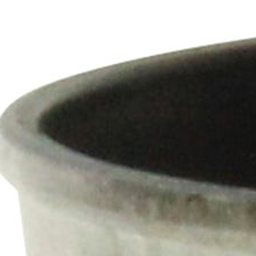 6" Gray Recycled Plastic Indoor Outdoor Round Pot Planter HomeRoots