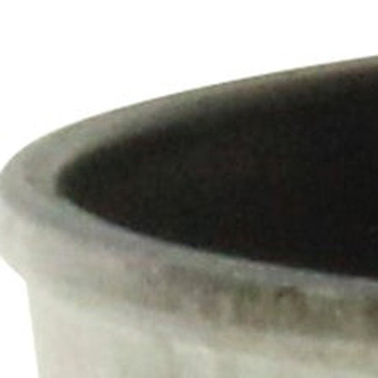 6" Gray Recycled Plastic Indoor Outdoor Round Pot Planter HomeRoots