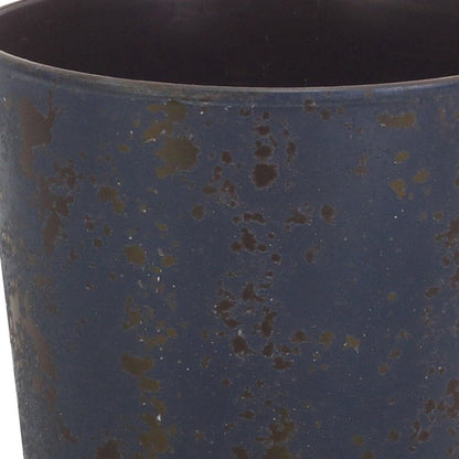 6" Blue Recycled Plastic Indoor Outdoor Round Pot Planter HomeRoots