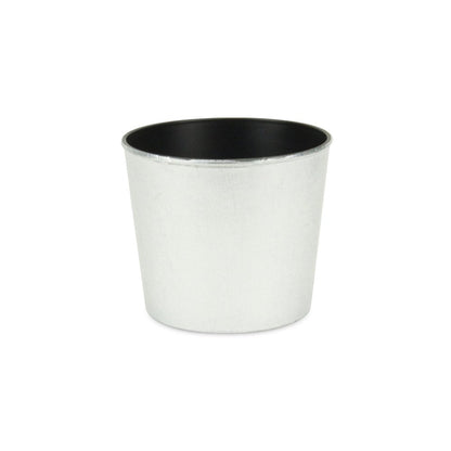 6" Silver Recycled Plastic Indoor Outdoor Round Pot Planter HomeRoots