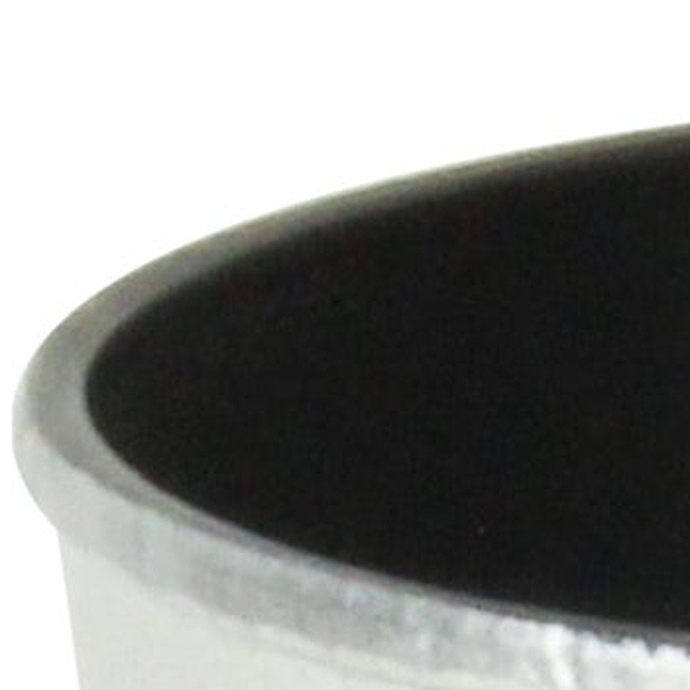 6" Silver Recycled Plastic Indoor Outdoor Round Pot Planter HomeRoots