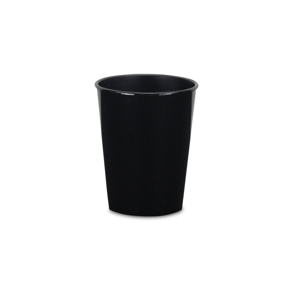 5" Black Recycled Plastic Indoor Outdoor Round Pot Planter HomeRoots