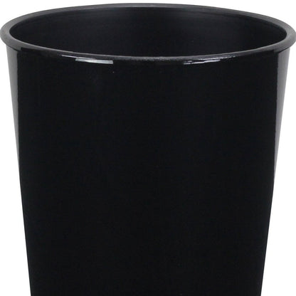 5" Black Recycled Plastic Indoor Outdoor Round Pot Planter HomeRoots