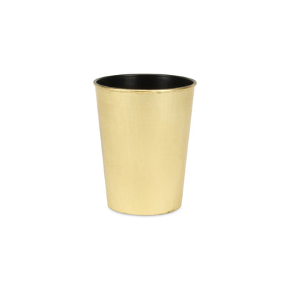 5" Gold Recycled Plastic Indoor Outdoor Round Pot Planter HomeRoots