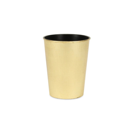 5" Gold Recycled Plastic Indoor Outdoor Round Pot Planter HomeRoots