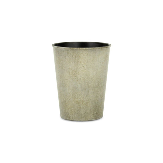 5" Gray Recycled Plastic Indoor Outdoor Round Pot Planter HomeRoots