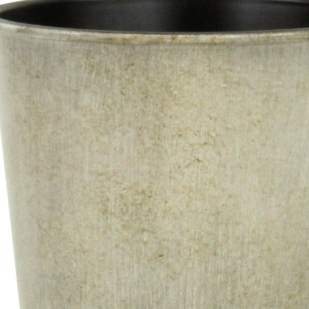 5" Gray Recycled Plastic Indoor Outdoor Round Pot Planter HomeRoots