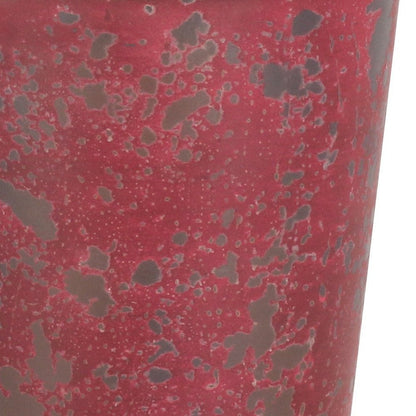 5" Red Recycled Plastic Indoor Outdoor Round Pot Planter HomeRoots