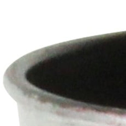 5" Silver Recycled Plastic Indoor Outdoor Round Pot Planter HomeRoots