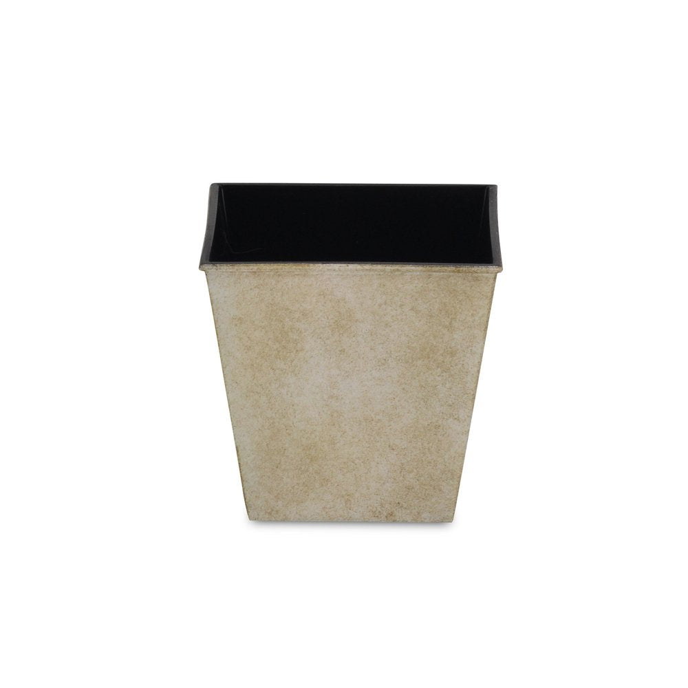 5" Cream Recycled Plastic Indoor Outdoor Square Pot Planter HomeRoots