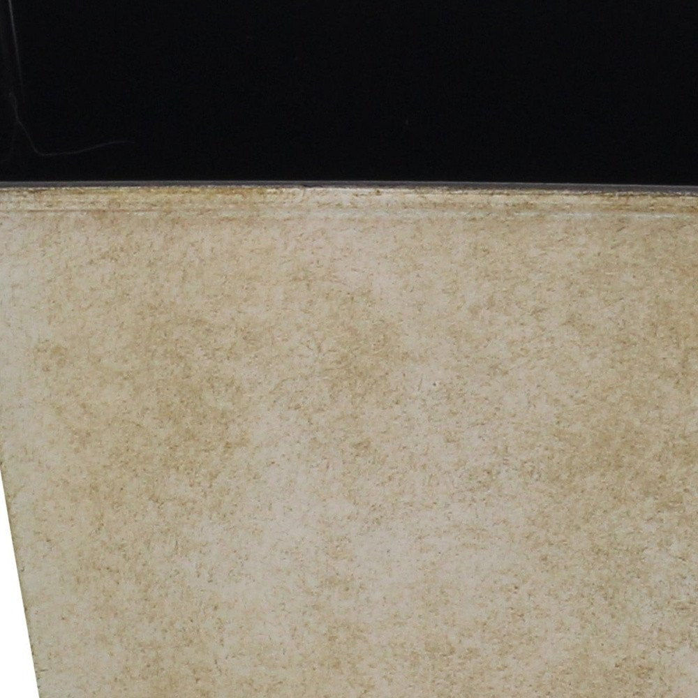 5" Cream Recycled Plastic Indoor Outdoor Square Pot Planter HomeRoots