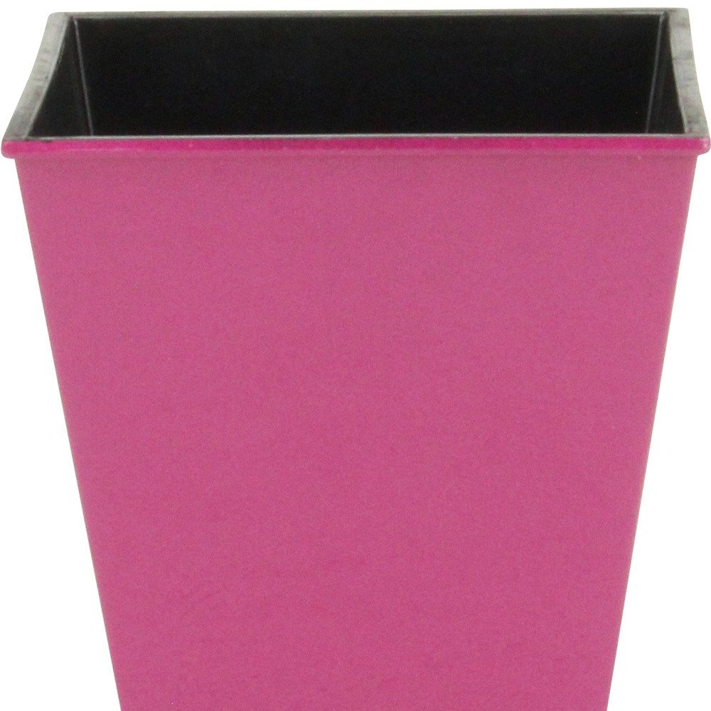 5" Hot Pink Recycled Plastic Indoor Outdoor Square Pot Planter HomeRoots