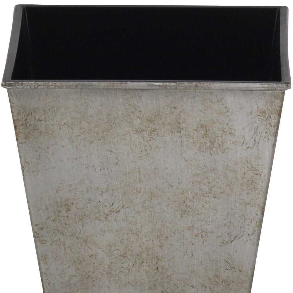 5" Gray Recycled Plastic Indoor Outdoor Square Pot Planter HomeRoots