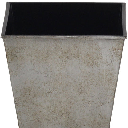 5" Gray Recycled Plastic Indoor Outdoor Square Pot Planter HomeRoots