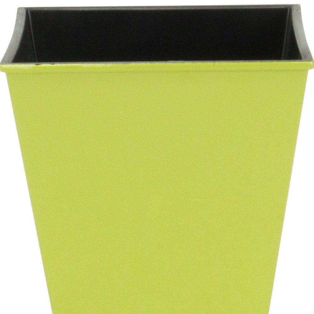 5" Lime Green Recycled Plastic Indoor Outdoor Square Pot Planter HomeRoots