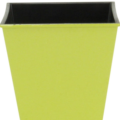 5" Lime Green Recycled Plastic Indoor Outdoor Square Pot Planter HomeRoots