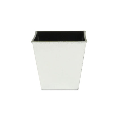 5" Silver Recycled Plastic Indoor Outdoor Square Pot Planter HomeRoots