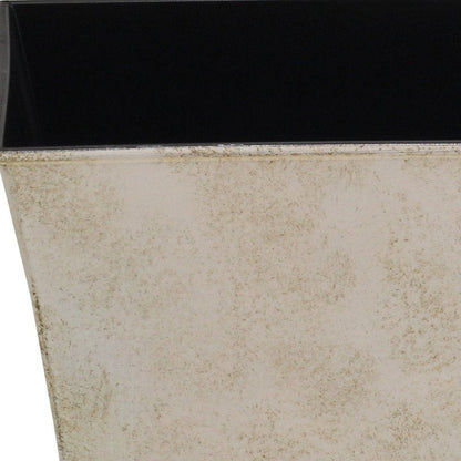 7" Cream Recycled Plastic Indoor Outdoor Square Pot Planter HomeRoots