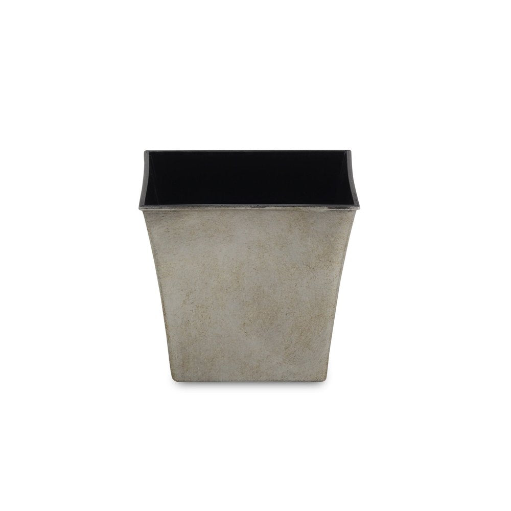 7" Gray Recycled Plastic Indoor Outdoor Square Pot Planter HomeRoots