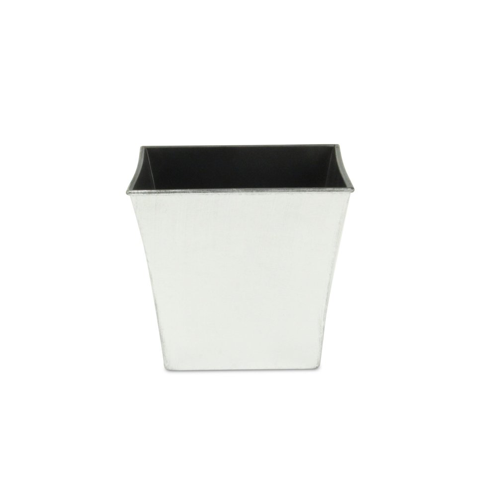 7" Silver Recycled Plastic Indoor Outdoor Square Pot Planter HomeRoots