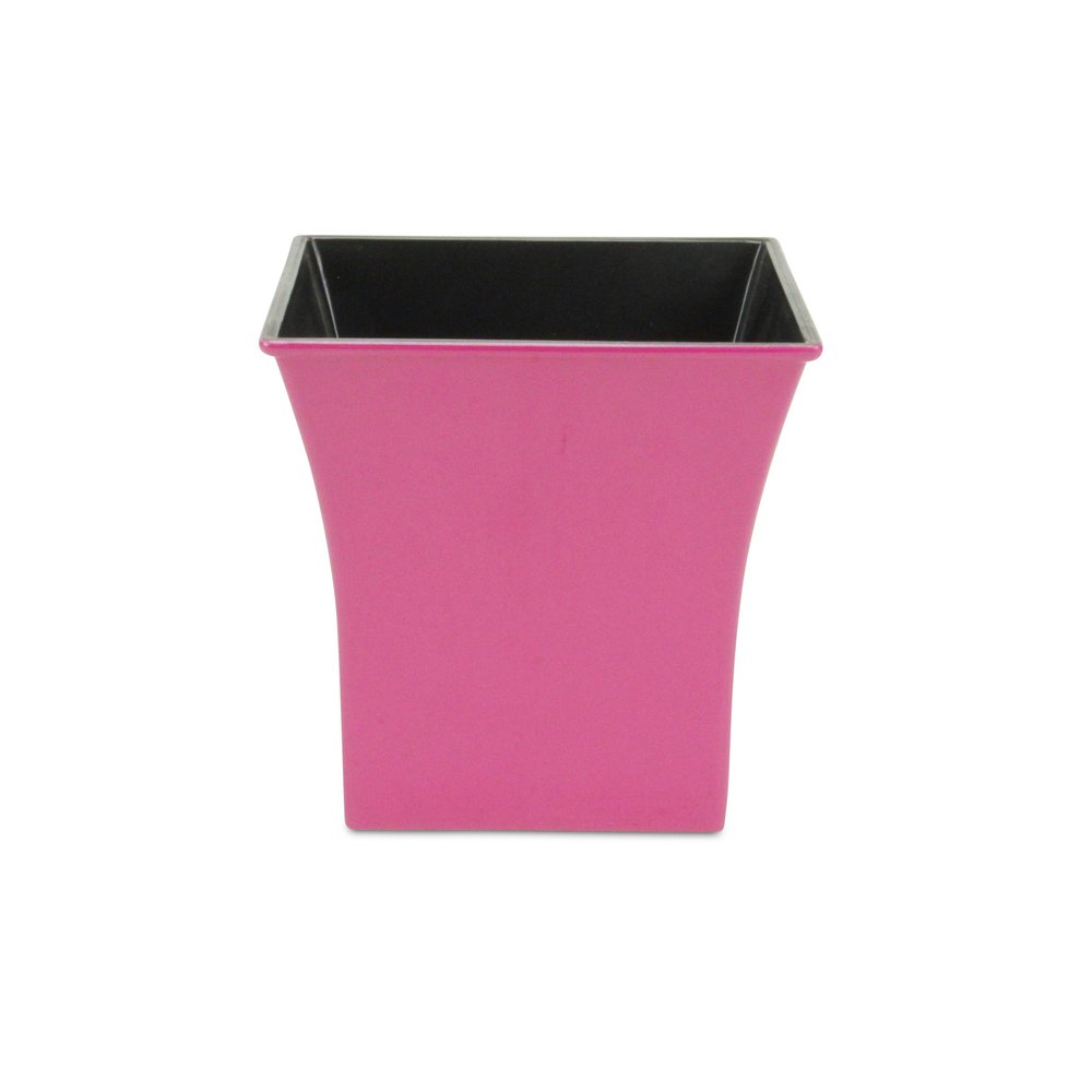 7" Hot Pink Recycled Plastic Indoor Outdoor Square Pot Planter HomeRoots