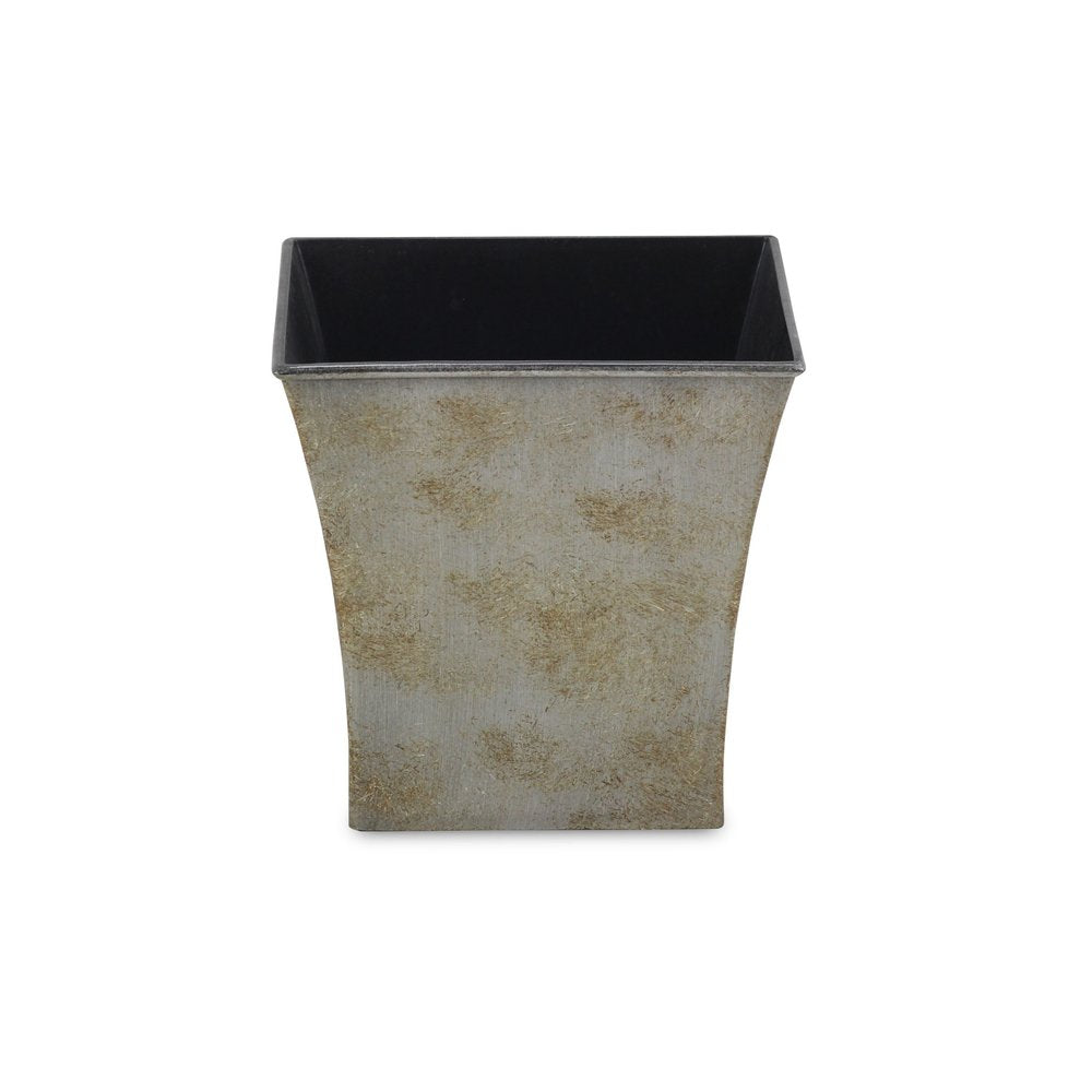 7" Gray Recycled Plastic Indoor Outdoor Square Pot Planter HomeRoots