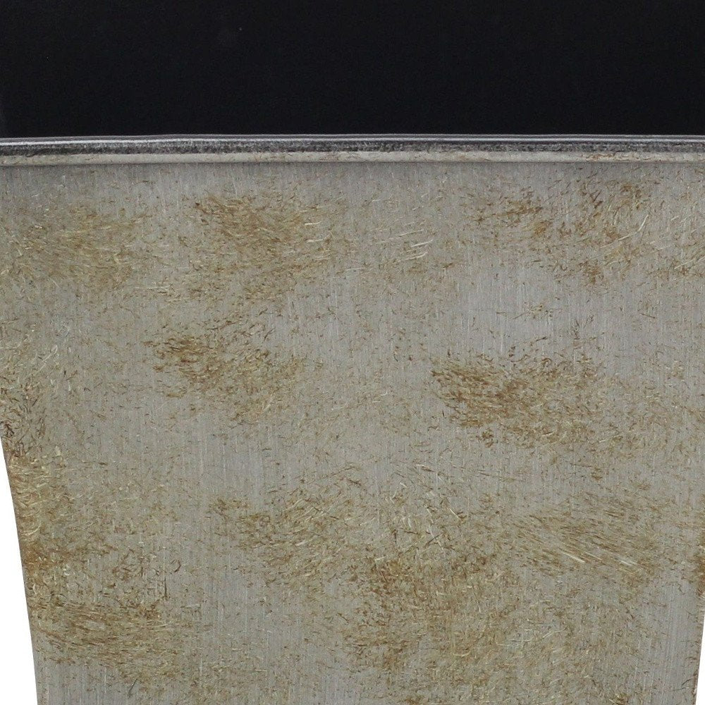 7" Gray Recycled Plastic Indoor Outdoor Square Pot Planter HomeRoots