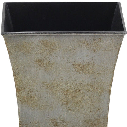 7" Gray Recycled Plastic Indoor Outdoor Square Pot Planter HomeRoots