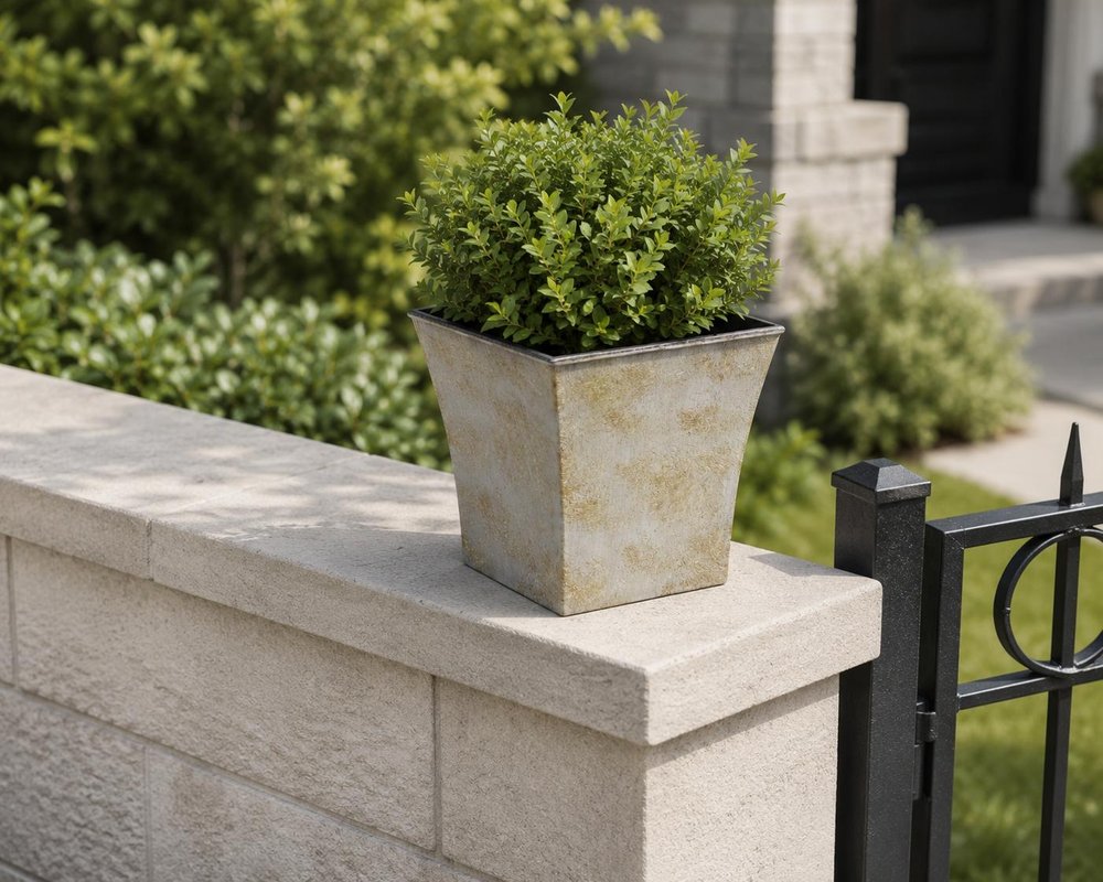 7" Gray Recycled Plastic Indoor Outdoor Square Pot Planter HomeRoots