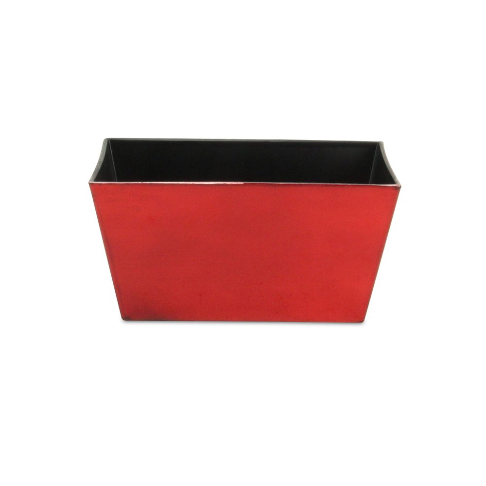 8" Red Recycled Plastic Indoor Outdoor Rectangular Planter Box HomeRoots
