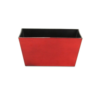8" Red Recycled Plastic Indoor Outdoor Rectangular Planter Box HomeRoots