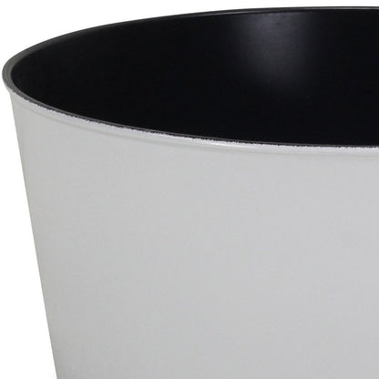 12" White Recycled Plastic Indoor Outdoor Round Pot Planter HomeRoots