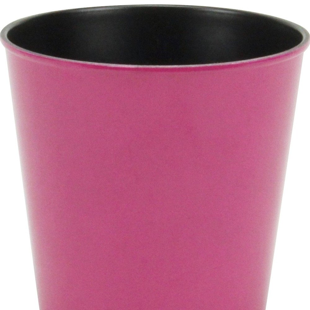 5" Hot Pink Recycled Plastic Indoor Outdoor Round Pot Planter HomeRoots