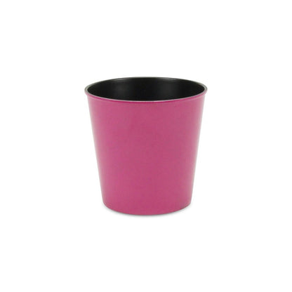 5" Hot Pink Recycled Plastic Indoor Outdoor Round Pot Planter HomeRoots