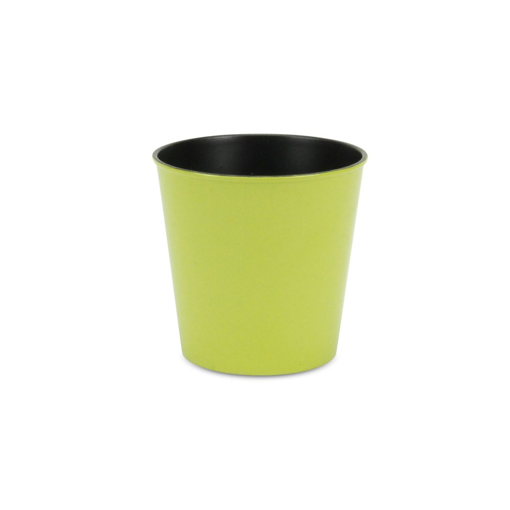 5" Lime Green Recycled Plastic Indoor Outdoor Round Pot Planter HomeRoots